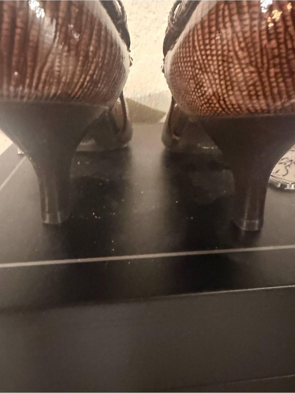 Joan & David Pointed Toe Brown Women's Heels - Picture 7 of 11